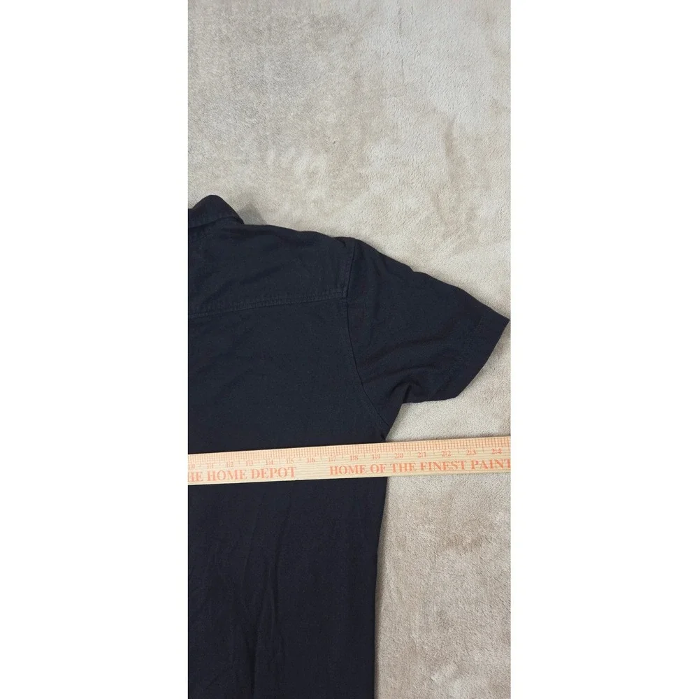 YoungLA Slim Fit Shirt Size Large Black  Button Up Cotton Short Sleeve Casual